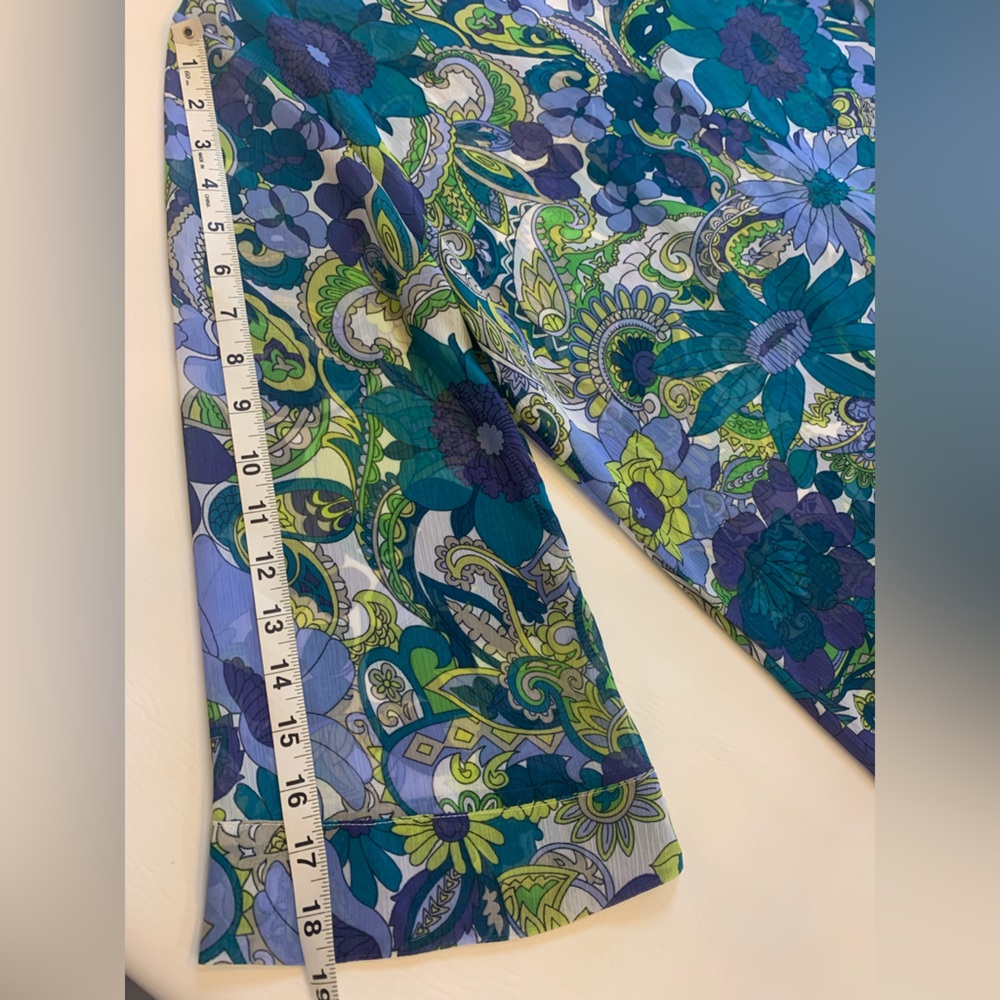 Tommy Bahama Sz small Paisley Floral Lace Up Embellished Swim Cover Up (bin D) - Picture 9 of 10